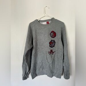 Mitchell & Ness Toronto Raptor Grey Crewneck Sweater Size M
